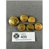 Image 1 : 5 Large C.N.R. Tunic Buttons & 1 Very Large C.P.R. From Early 1900's