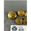 Image 2 : 5 Large C.N.R. Tunic Buttons & 1 Very Large C.P.R. From Early 1900's