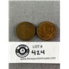 Image 2 : 2 Early Bronze/Coppe rRoyalty Medallions