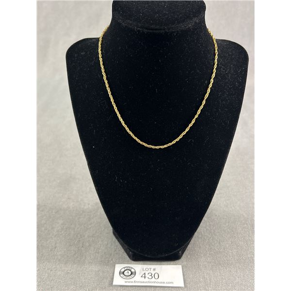 Nice Looking Gold Plated Chain Necklace