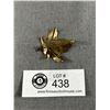 Image 2 : Very Nice Gilded  Birks Sterling Maple Leaf Brooch Large
