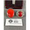 Image 3 : Red Coral Necklace, Brooch and Ring