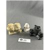 Image 1 : Pearlite owls & 1 Soapstone Made in Canada