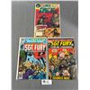 Image 1 : Lot of 3 Vintage Comic Books. 1 Fightin' Army and 2 Sgt Fury. On Boards in Bags