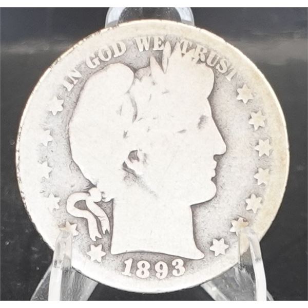 1893-S Barber Half Dollar