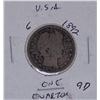 Image 1 : 1892 Silver Barber Quarter