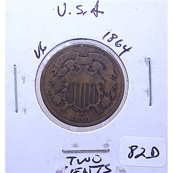 1864 2 Cent Piece