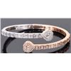 Image 1 : 10K ROSE/WHITE GOLD DIAMOND HEART LADIES BRACELET