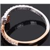 Image 2 : 10K ROSE/WHITE GOLD DIAMOND HEART LADIES BRACELET
