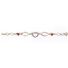 Image 1 : 14K TRI-GOLD HEART LADIES BRACELET