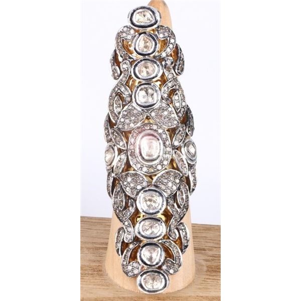 ~4.75CTW DIAMOND GOLD OVER STERLING LADIES RING