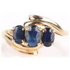 Image 1 : HOLY TRINITY 3-SAPPHIRE 10K GOLD LADIES RING