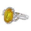 Image 2 : 3.09CT YELLOW SAPPHIRE & 0.38CTW DIA 14K GOLD RING