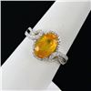Image 3 : 3.09CT YELLOW SAPPHIRE & 0.38CTW DIA 14K GOLD RING