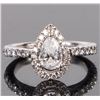 Image 1 : 1.2CTW NATURAL PEAR DIAMOND 14KT. GOLD RING