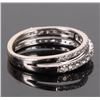 Image 2 : DIAMOND 14KT. WHITE GOLD DOUBLE ROW PAVE RING