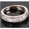 Image 3 : DIAMOND 14KT. WHITE GOLD DOUBLE ROW PAVE RING