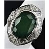 Image 1 : 10.42CT EMERALD & 0.98CTW DIAMOND 14K GOLD RING