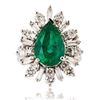 Image 1 : 3.48CT EMERALD & 1.67CTW DIAMOND 14K GOLD RING