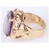 Image 4 : 14K YELLOW GOLD PURPLE AMETHYST DIAMOND RING
