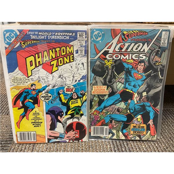 Marvel Comics Superman January 10, 1982 The Phantom Zone #1 , October 10, 1985 Action Comics #572