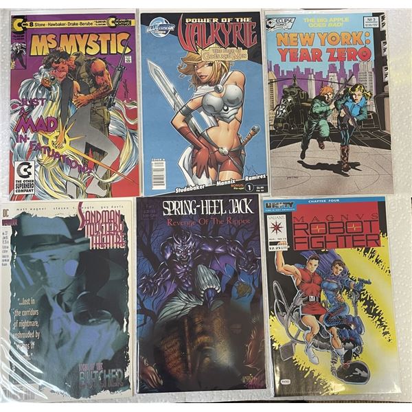 Group of 6 Comics Various Publishers including Ms Mystic and Power of the Valkyrie