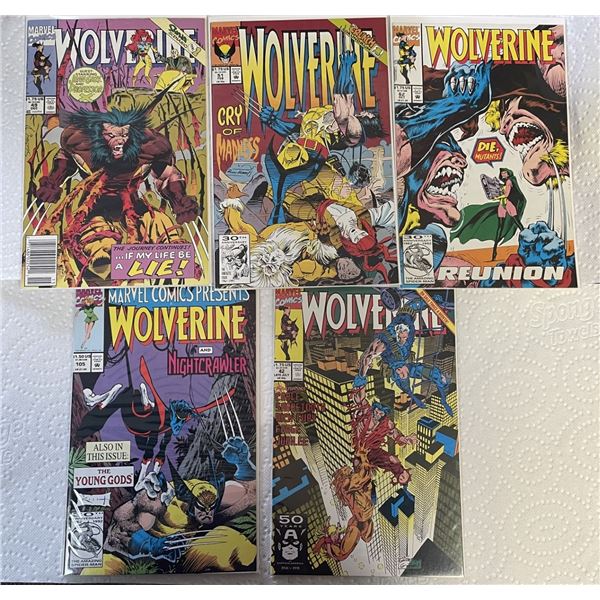 FIVE Marvel Comics Wolverine