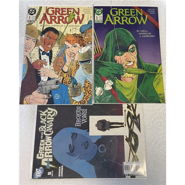 THREE COMICS DC Comics Green Arrow