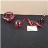 Image 1 : Assorted Cranberry Glass & Glass decor