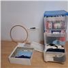 Image 1 : Assortment of Ribbon, Lace, Yarn & More in Storage Drawers