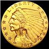 Image 1 : 1912 $2.50 Gold Quarter Eagle CLOSELY UNCIRCULATED