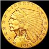 Image 1 : 1913 $2.50 Gold Quarter Eagle CLOSELY UNCIRCULATED