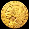Image 1 : 1909 $2.50 Gold Quarter Eagle UNCIRCULATED