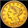 Image 1 : 1851 $2.50 Gold Quarter Eagle UNCIRCULATED