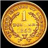 Image 2 : 1853 Rare Gold Dollar CLOSELY UNCIRCULATED