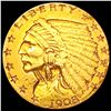 Image 1 : 1908 $2.50 Gold Quarter Eagle CLOSELY UNCIRCULATED