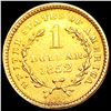 Image 2 : 1852 Rare Gold Dollar CLOSELY UNCIRCULATED