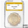 Image 1 : 1923 Silver Peace Dollar PGA MS65 VAM-1