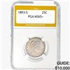 Image 1 : 1893-S Barber Quarter PGA MS65+