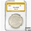 Image 1 : 1921 Morgan Silver Dollar PGA MS65 VAM-41B