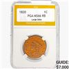 Image 1 : 1820 Coronet Head Large Cent PGA MS66 RB Lg. Date