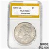 Image 1 : 1891-CC Morgan Silver Dollar PGA MS66+ Spit Eagle