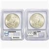 Image 2 : [2] 1922 Silver Peace Dollar ICG MS64