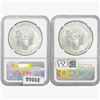 Image 2 : [2] 2015-W&2019-W Silver Eagle NGC MS70 FDI Burnished