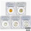 Image 1 : [5] 1955 1C-50C Set PCGS PR