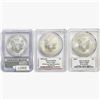 Image 2 : [3] 1988-2017 Silver Eagle ICG/PCGS MS69/70
