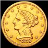 Image 1 : 1872-S $2.50 Gold Quarter Eagle CLOSELY UNCIRCULATED