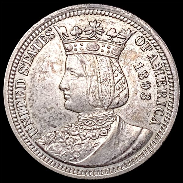 1893 Isabella Silver Quarter CLOSELY UNCIRCULATED