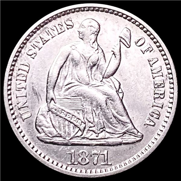 1871 Seated Liberty Half Dime UNCIRCULATED