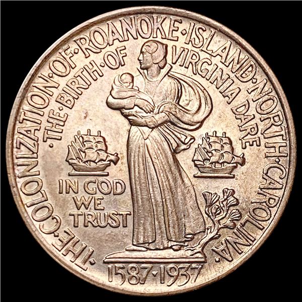 1937 Roanoke Island Half Dollar CLOSELY UNCIRCULATED